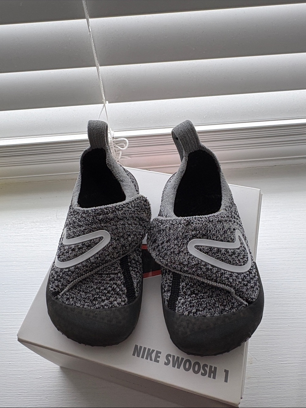 Nike Kids Gray Black Slip-On Sneakers